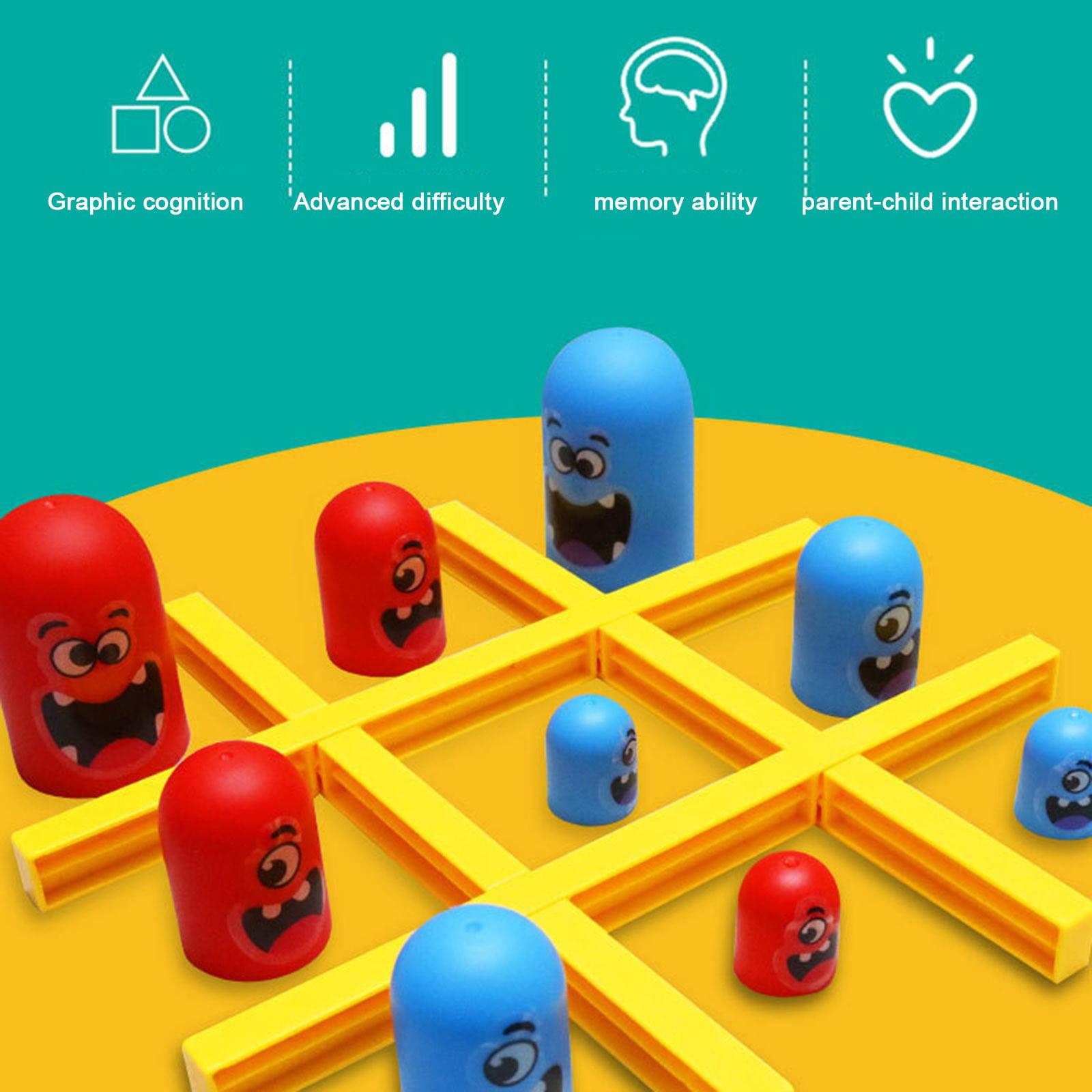 Tic-Tac-Toe Game Memory Skills & Strategic Thinking Board Games Big Eat Small