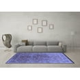 thumbnail image 3 of Ahgly Company Machine Washable Indoor Rectangle Oriental Blue Industrial Area Rugs, 7' x 9', 3 of 4