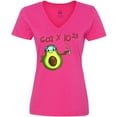 thumbnail image 3 of Inktastic Avogadro's Number with Avocado Chemist Women's V-Neck T-Shirt, 3 of 5