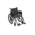 thumbnail image 1 of Silla de ruedas ligera Drive Medical Cruiser III con brazos abatibles extraíbles, brazos completos, reposapiés abatibles y asiento de 18 pulgadas, 1 of 5