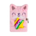 thumbnail image 1 of Lockable Plush Diary: Animal Themed Furry Journal Notebook For Kids Girls Drawing And Writing School Travel Birthday, 1 of 3
