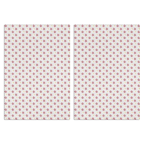 2 Pcs Funny Kitchen Towels,Red and Yellow Christmas Pattern Microfiber Dish Towels,Kitchen Tea Towels,Kitchen Towel Set (18" X 26")