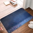 thumbnail image 5 of Daiia Retro Blue Glitter Front Door Mat, Heavy Duty Durable Welcome Mat for Outdoor Indoor, Dirt Trapper Waterproof Super Absorbent Door Mat, 16" x 24", 5 of 9