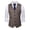 Brown-02, variant on Men's Classic Slim Fit Suit Dress Vest 3 Pockets Design for Business Wedding Prom Tuxedo