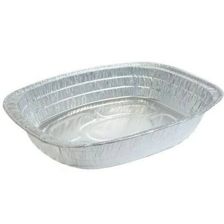 Disposable Oval Roasting Pan - Durable Turkey Roaster Pans Extra Large,  Heavy-Duty Aluminum Foil, Deep, Oval Shape for Chicken, Meat, Brisket