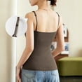thumbnail image 6 of Lmueinov Women Built-in Bra Tank Tops Sleeveless Casual Shirts with Adjustable Straps Racerback Ribbed Fitted Camisole Tops for Women Layering, 6 of 7