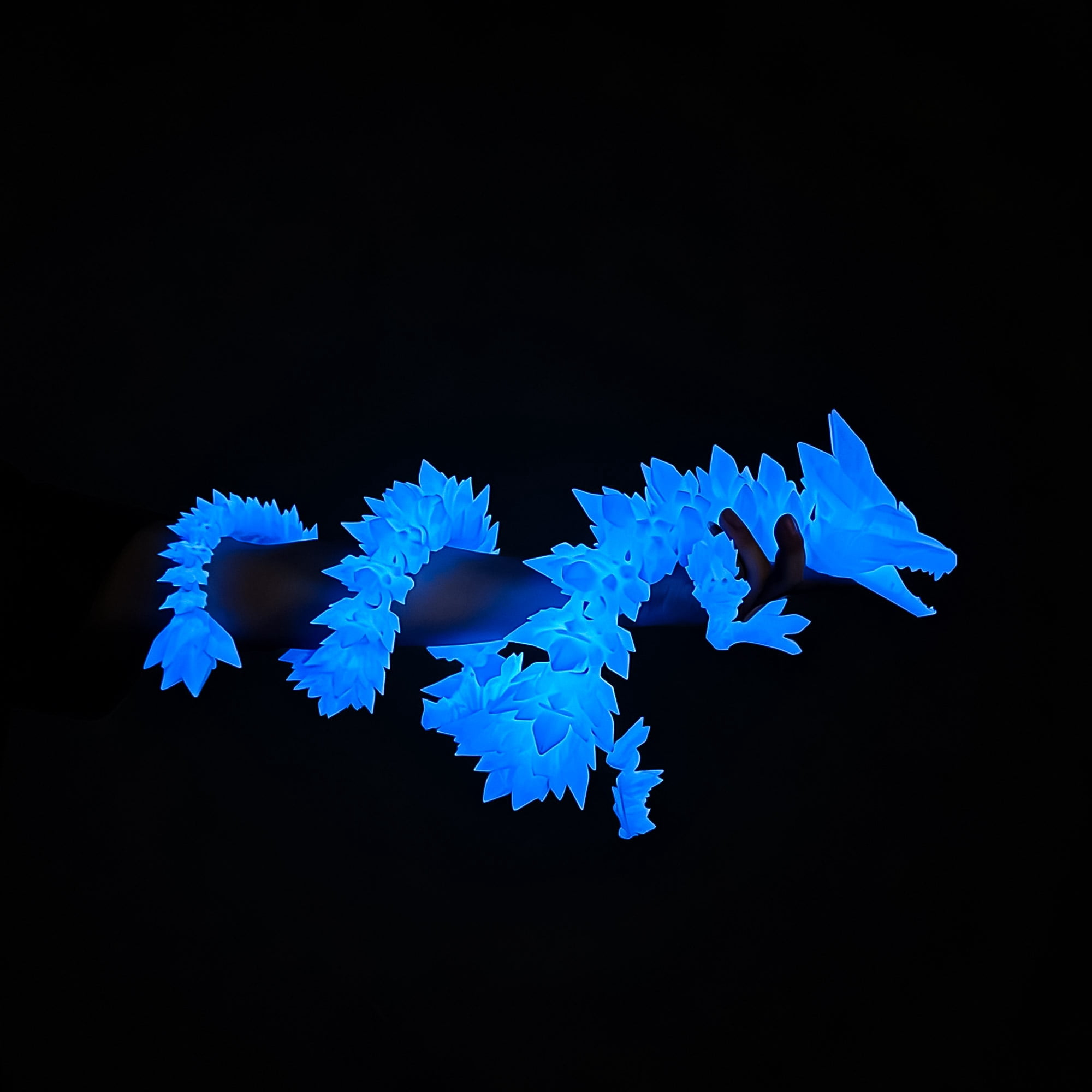 48.82inch 3D Printed Crystal Dragon,Flexible Joint Animal lacertid Figurines,Realistic Eyes, Home Office Decor,Fidget Toy for Adults Teens Boy Festival Gifts