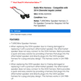 thumbnail image 2 of Radio Wire Harness - Compatible with 2014 Chevy Impala Limited, 2 of 2