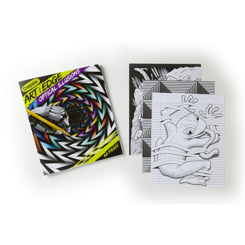 Crayola Art with Edge Optical Illusions Coloring Book, 40 Pages, Child