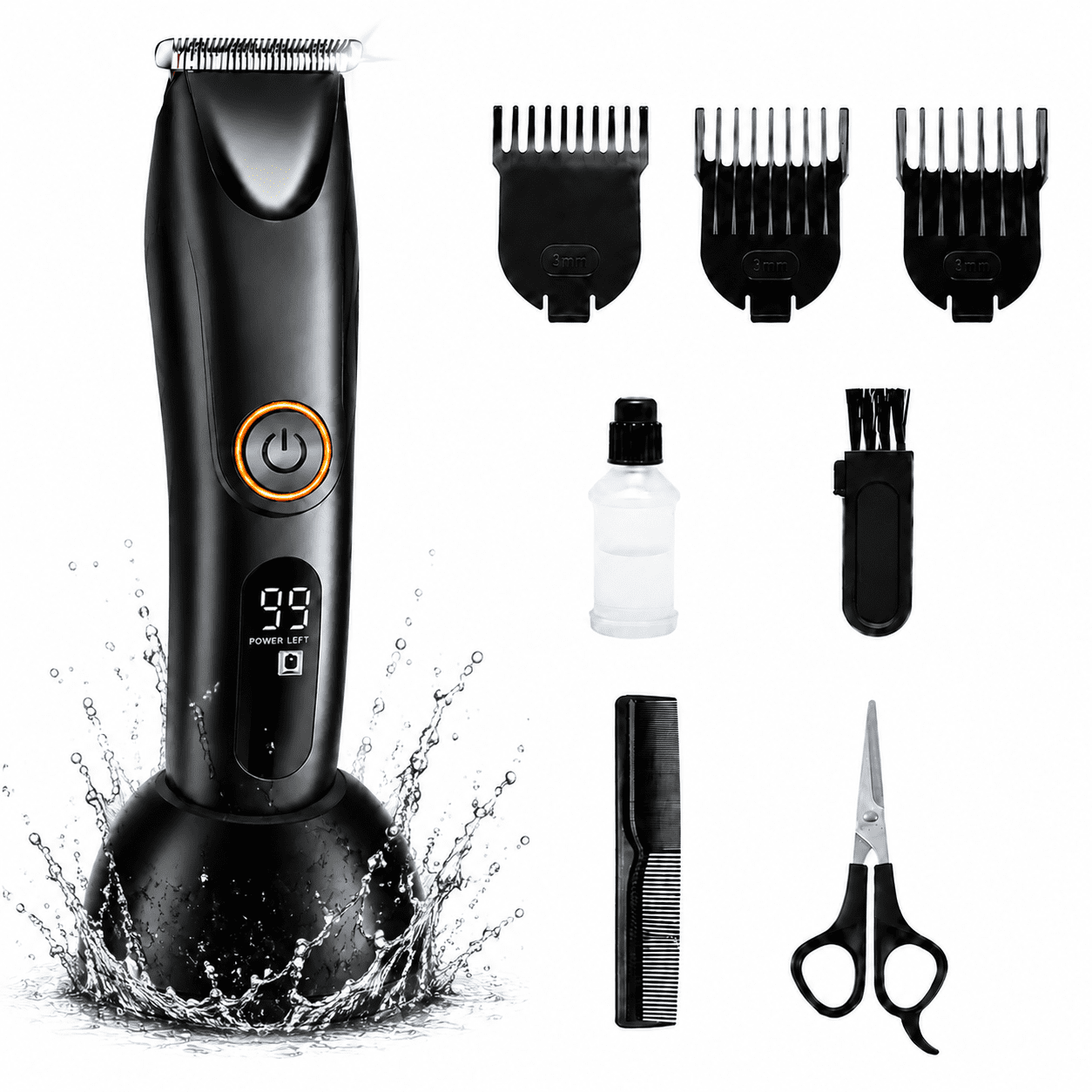 Professional Hair Trimmer for Men - Wet/Dry Hair Clippers for Hair Cutting, Electric Beard Shaver with USB-C Charging, Cutting Grooming Kit
