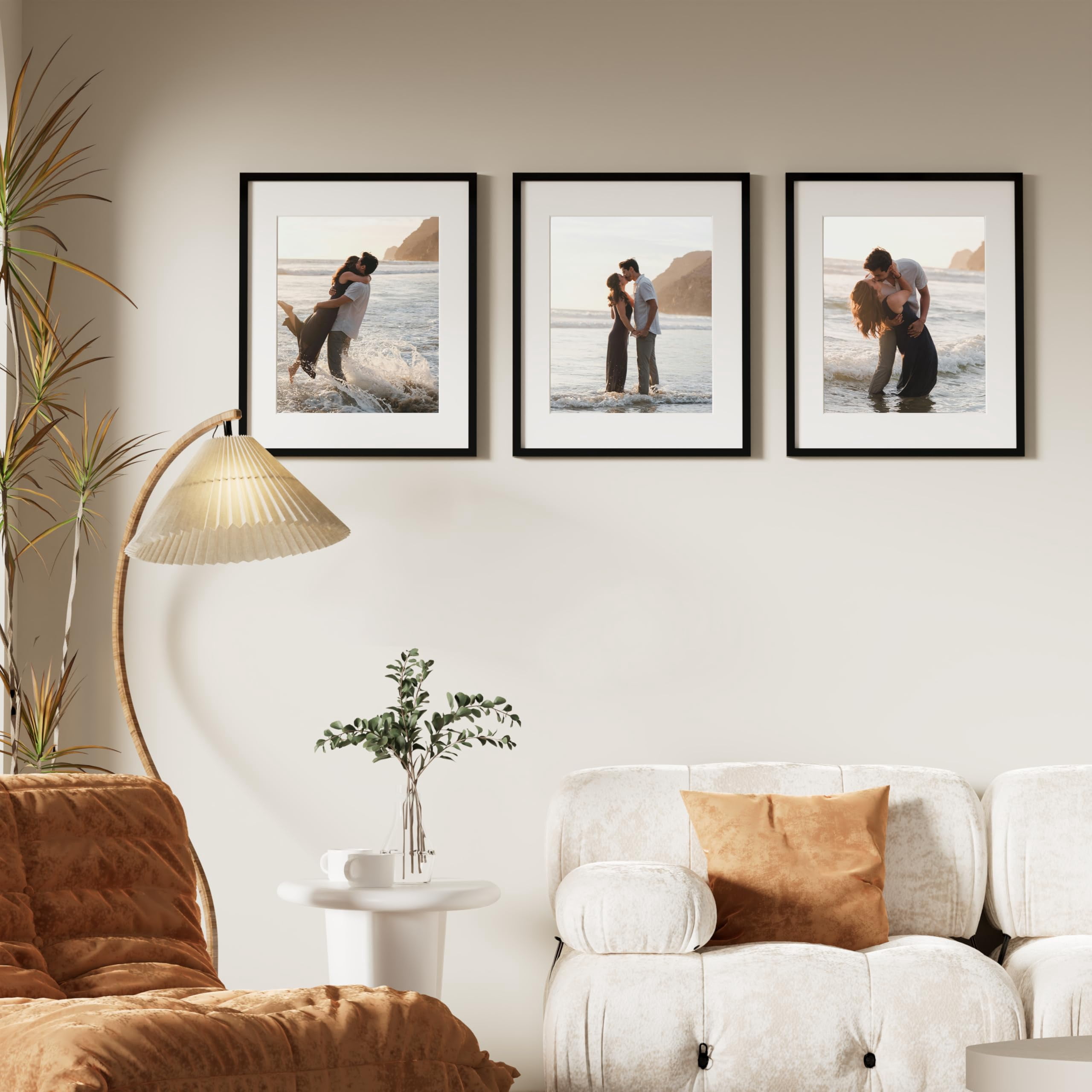 decorUhome 16x20 Picture Frame for Wall, Plexiglass, Displays Poster 11x14 with Mat or 16x20 without Mat, PVC Frame Material, Horizontal or Vertical Hanging, Black