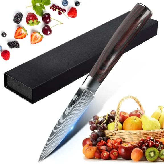 3.5'' Paring Knife Japanese Kitchen Chef'S Knife Damascus Style Stainless Steel