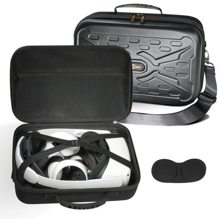Hometimes Travel Protective Case for Meta Quest 2 & Quest 3 VR Gaming Headset and Touch Controllers Accessories Carrying Bag