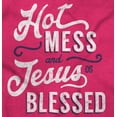 thumbnail image 2 of Hot Mess and Jesus Blessed Funny Hoodie Sweatshirt Women Brisco Brands S, 2 of 4