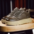 thumbnail image 2 of Four Seasons Men's Mid-Top -Lined Casual Shoes, Simple and  Versatile Sneakers, 2 of 9