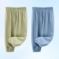 thumbnail image 2 of Lenpel Children's Summer Pants 2 Pc Toddler Girls Boys Elastic Waist Pull on Cinch Bottom Trousers Baggy Casual Joggers, 2 of 7