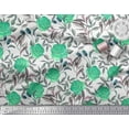 thumbnail image 3 of Soimoi Tissu en Rayonne Feuilles & Roses Imprimés de Tissu au Mètre 56 Pouces de Large, 3 of 3