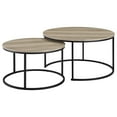 thumbnail image 4 of Coaster Lainey 2-piece Engineered Wood Nesting Coffee Table in Distressed Pine, 4 of 11