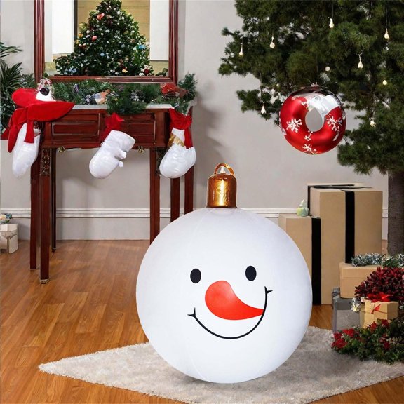 22 Inch Christmas Inflatable Snowman - PVC, Weather-Resistant, Easy to Inflate, Outdoor/Indoor Decor, Festive Design, Enhances Holiday Cheer
