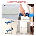 thumbnail image 3 of YMAM.LIGHT Door lnstallation Dolly Kit with Wheels -Interior Door Install Tools for Most Pre-Hung or Slab Doors, 800 Lb. Capacity, Plywood Dolly Protect Your Back (Blue), 3 of 7