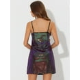 thumbnail image 4 of DARING DIVA Halloween Costume Glitter Sequin Spaghetti Strap Dress XL Multicolor, 4 of 6