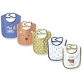 thumbnail image 4 of Hudson Baby Infant Boy Cotton Bibs 5pk, Bear, One Size, 4 of 6
