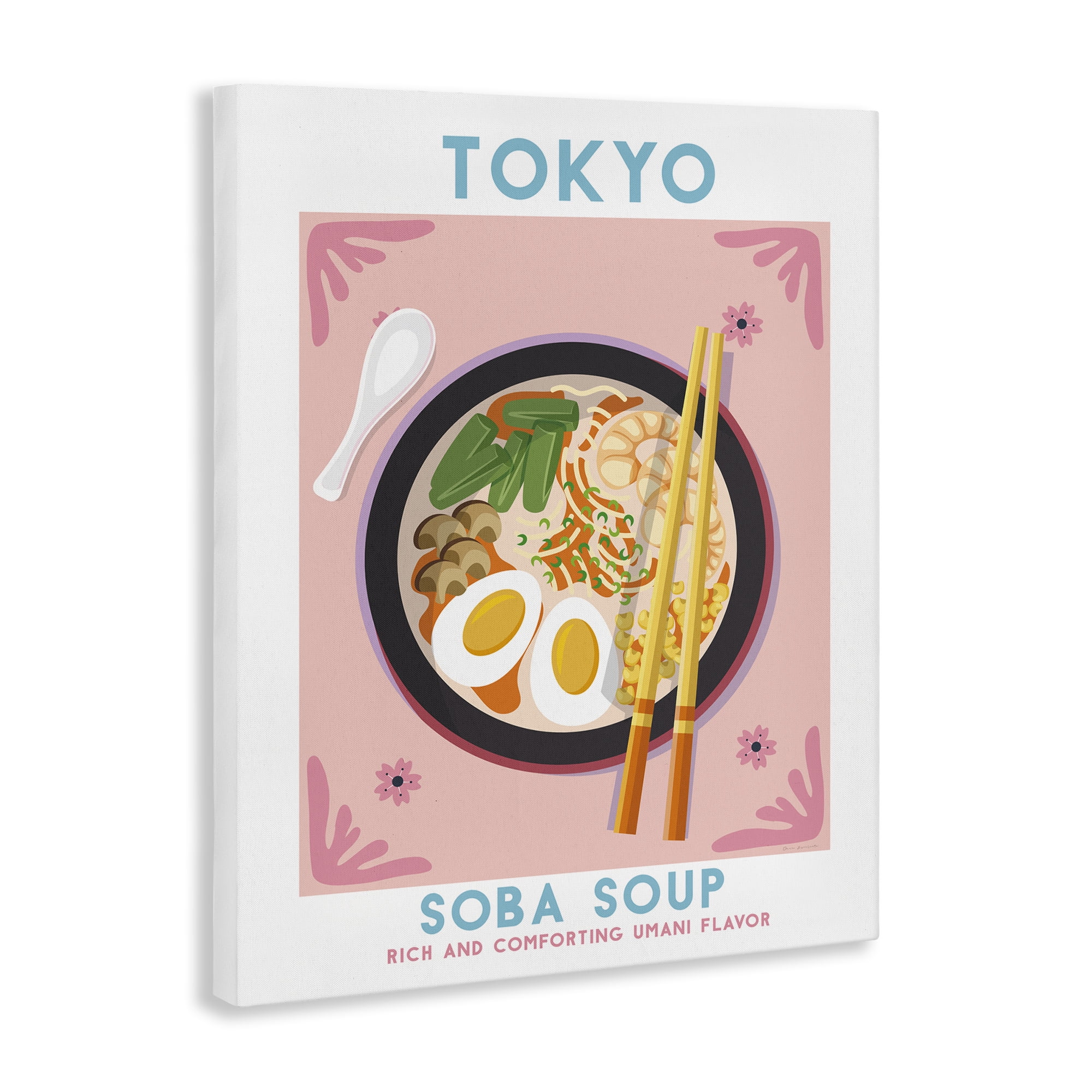 Stupell Industries Tokyo Soba Soup Food & Beverage Painting Wrapped Canvas Art Print Wall Art, 24 x 30