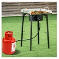 thumbnail image 3 of 100000 BTU Portable Propane Camp Stove - Outdoor Single Burner with Adjustable Legs - Cast Iron - Black, 3 of 9
