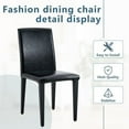 thumbnail image 5 of SUDICA Parsons Dining Chairs Set of 2, Black PU Leather, Metal Legs for Dining Room, 5 of 11
