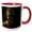 Red/White, variant on 3drose, Fantasy Green Zombie Monster, 11oz Two-tone Yellow Mug