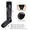 thumbnail image 3 of FORMRS Womens Knee High Socks Casual Long Thick Travel Daily Wear, 2 Pairs, Light Purple Flowers, 3 of 6