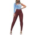 thumbnail image 3 of Trousers for Women Casual Classical Blue High Waist Ripped Flare Elastic Stretchy Comfy Loose Pants for Women, 3 of 5