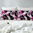 thumbnail image 4 of Erosebridal Pink Stripes Sheet Set Twin,Abstract Artwork Bedding Sets Twin Size,Spiral Lines Twin Sheet Sets,Lightweight Geometric Bedroom Decorative,3pcs, 4 of 7