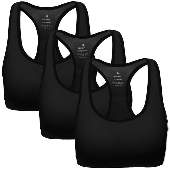 Sujetador deportivo Mirity Racerback High Impact Workout Gym Black XL