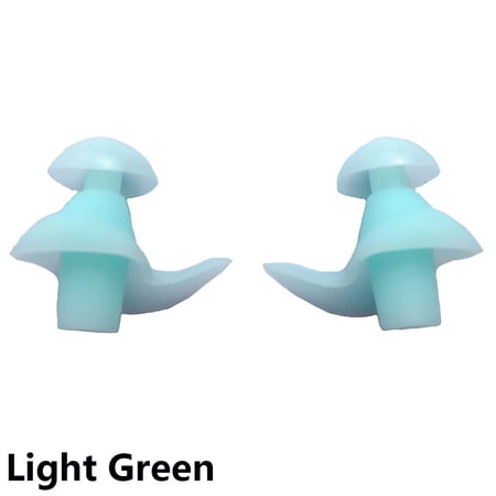 1 Pair Environmental Diving Waterproof Dust-Proof Earplugs Ear Plugs Soft Silicone Swim Accessories LIGHT GREEN 1 PAIR