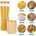 thumbnail image 2 of 7-Pack Glass Food Storage Jars with Airtight Bamboo Lids, Pantry Organization Set, 2 of 7