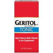 Geritol Tonic: w/Ferrex 18 High Potency Multi-Vitamin & Iron Supplement, 4 Oz