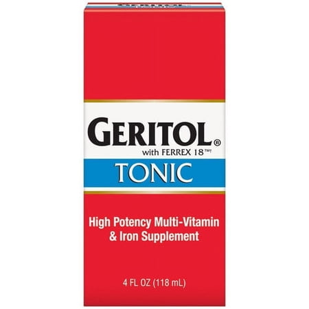 Geritol Tonic: w/Ferrex 18 High Potency Multi-Vitamin & Iron Supplement, 4 Oz