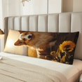 thumbnail image 4 of KLL Ultra Soft Microfiber Body Pillow Cover/Pillowcases 20"x54" with Hidden Zipper Closure-Pastoral Sunflower Corgi, 4 of 5