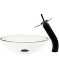 thumbnail image 3 of Novatto NSFC-8048001MB Clear Glass Vessel Sink Combo Set w/ Faucet, Drain and Mounting Ring in Matte Black, 3 of 6