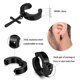 thumbnail image 3 of Pendientes Para Hombres Y Mujeres, Pendientes De Tuerca Negros, Pendientes De Acero Inoxidable, Conjunto De Pendientes De Aro, Regalo De Joyería 1 Juego Scienceny AP006026-00, 3 of 6