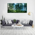thumbnail image 3 of HFDF Green Forest Canvas Wall Art Livg Room Wall Decor Large Nature Pictures Canvas Artwork Contemporary Wall Art Modern Landscape Pe Trees for Kitchen Office Home Decoration 14x11inch Framed, 3 of 6