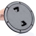 thumbnail image 2 of Black 4" 6" 8" Round Non Slip Inspection Hatch w/Detachable Cover Marine Boat, 2 of 6