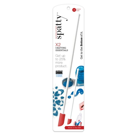Spatty Daddy Crafting Spatula Set (6 and 12 Inch, Red) - Scrape, Mix, and Spread Glue, Paint, and More