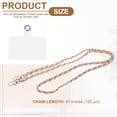 thumbnail image 2 of Phone Lanyard, 47 Inch Crossbody Cellphone Gold Chain with Tether Tabs, Anti-Theft Metal Pearl Neck Strap for Smartphones, Pink, 2 of 7