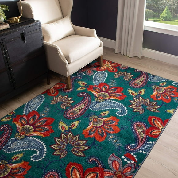 Mohawk Home Multicolor New Wave Whinston Paisley Floral Area Rug (5'x8')