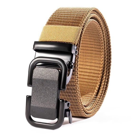 Outdoor Nylon Work Belt for Men, Automatic Slide Buckle Web Belt, Lightweight Adjustable Waist Strap for Casual & Sports Wear