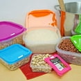 thumbnail image 6 of SUMMIT Square Food Storage Containers with Colorful Snap-On Lids – Set of 5 Plastic Kitchen Storage Containers, 6 of 13