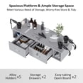 thumbnail image 4 of OmySalon Wall Mount Styling Station for Hair Stylist,Beauty Barber Spa Equipment,Salon Cabinet Station with Locking Drawers,Bathroom Dresser with 5 Hair Dryer Holders,Grey, 4 of 8