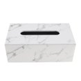 thumbnail image 2 of Caja de pañuelos de cuero de PU Funda Servilletero Titular de la caja Mármol L Sunnimix Bandeja de soporte de estuche de tejido de PU, 2 of 8